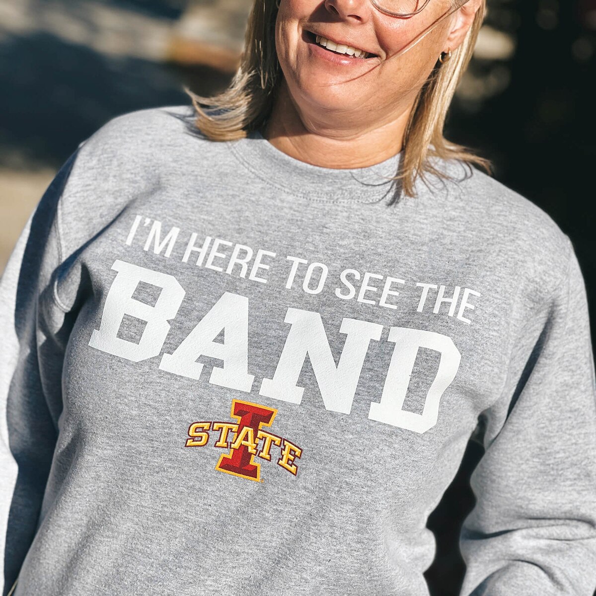 CI Sport I'm Here to See the Band Gray Crewneck